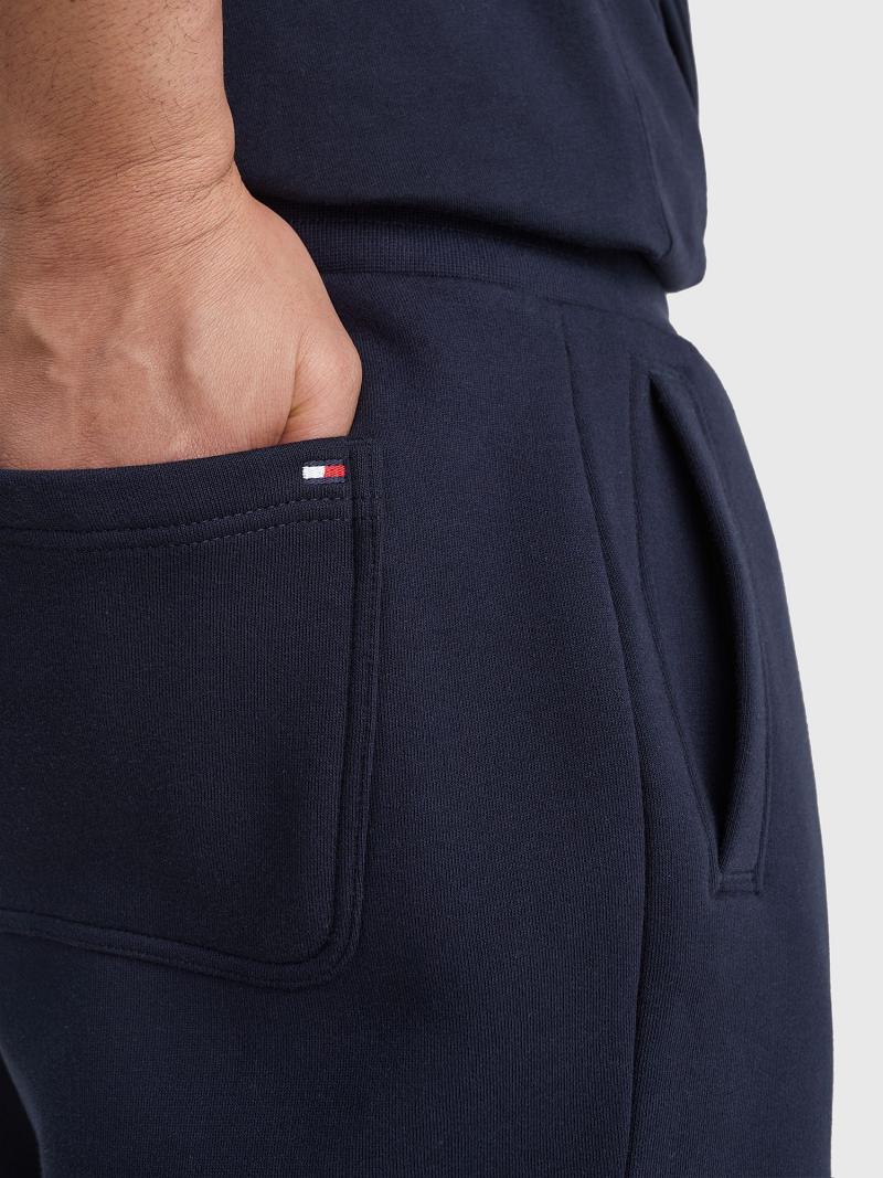 Férfi Tommy Hilfiger Big and tall logo sweatshort Rövidnadrág Sötétkék | HU 976NWY